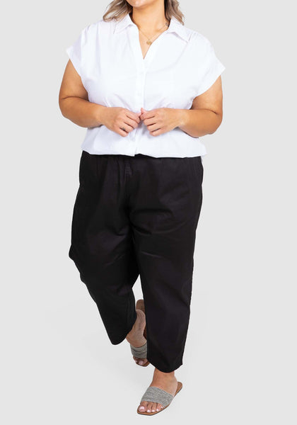 Megan Cotton Pants - Black