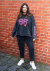 LYW & Co Multi Print Sweat  - Black