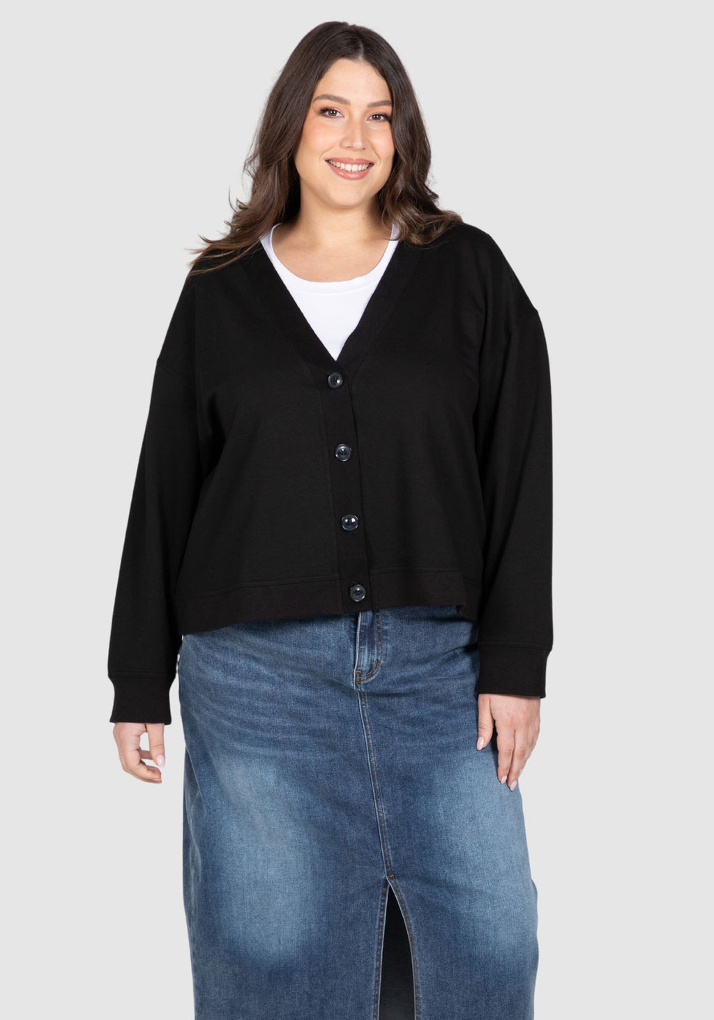 Cassidy Crop Cardigan - Black