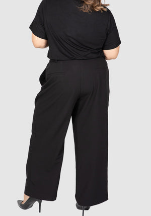 Lara Wide Leg Pants - Black