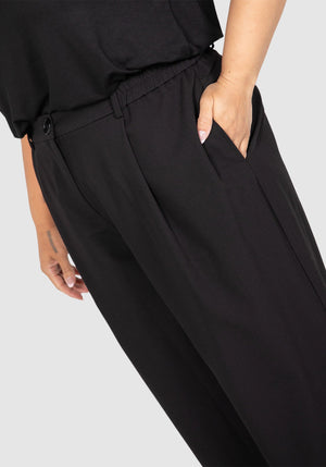 Lara Wide Leg Pants - Black