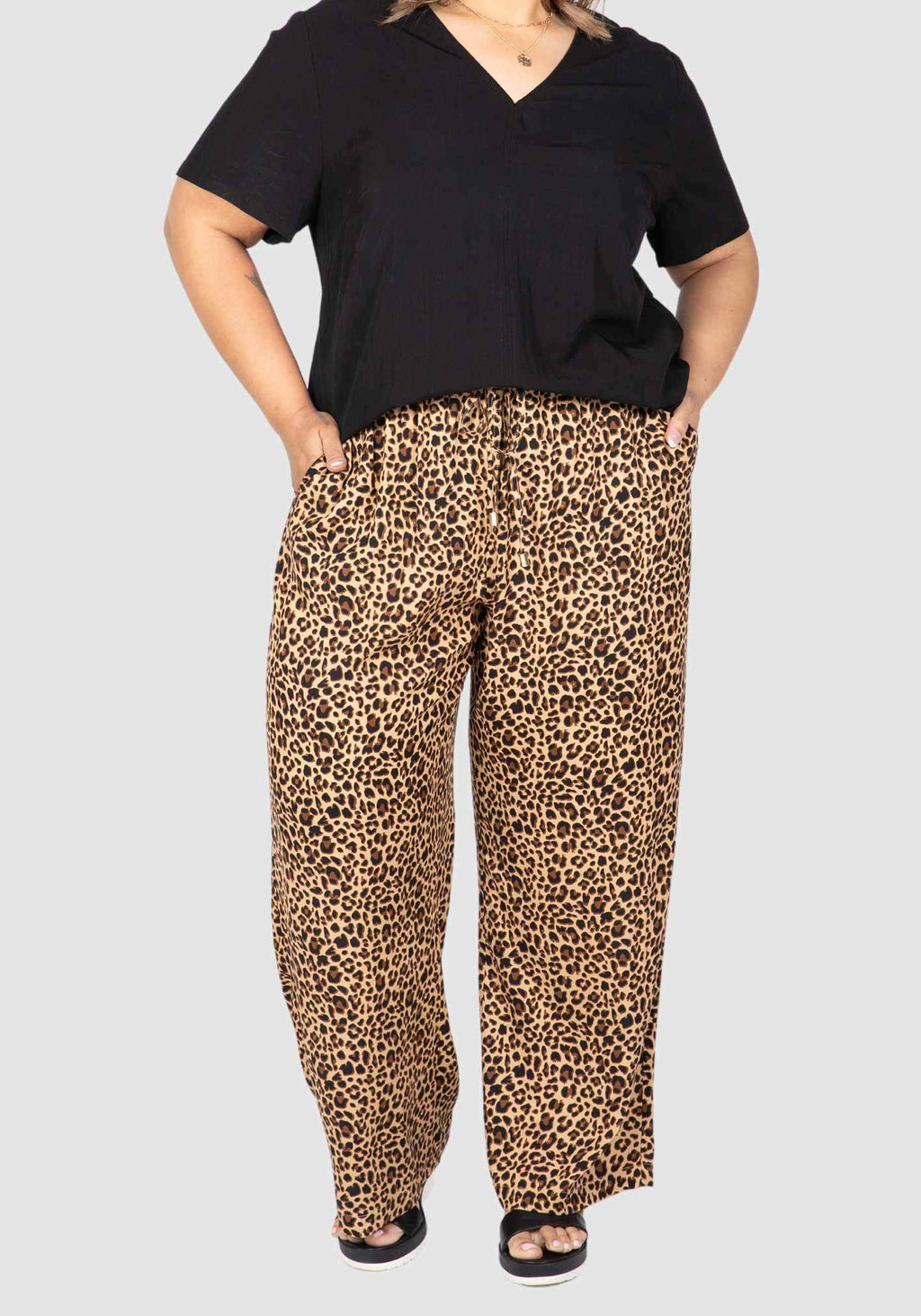 Khloe Animal Print Pants- Animal Print