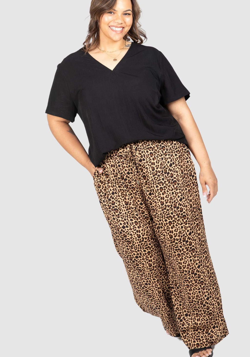 Khloe Animal Print Pants- Animal Print