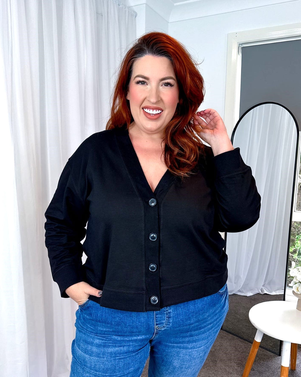 Cassidy Crop Cardigan - Black