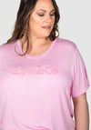 LYW & Co Embroidered Tee - Pink