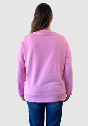 LYW & Co Embossed Sweat - Pink