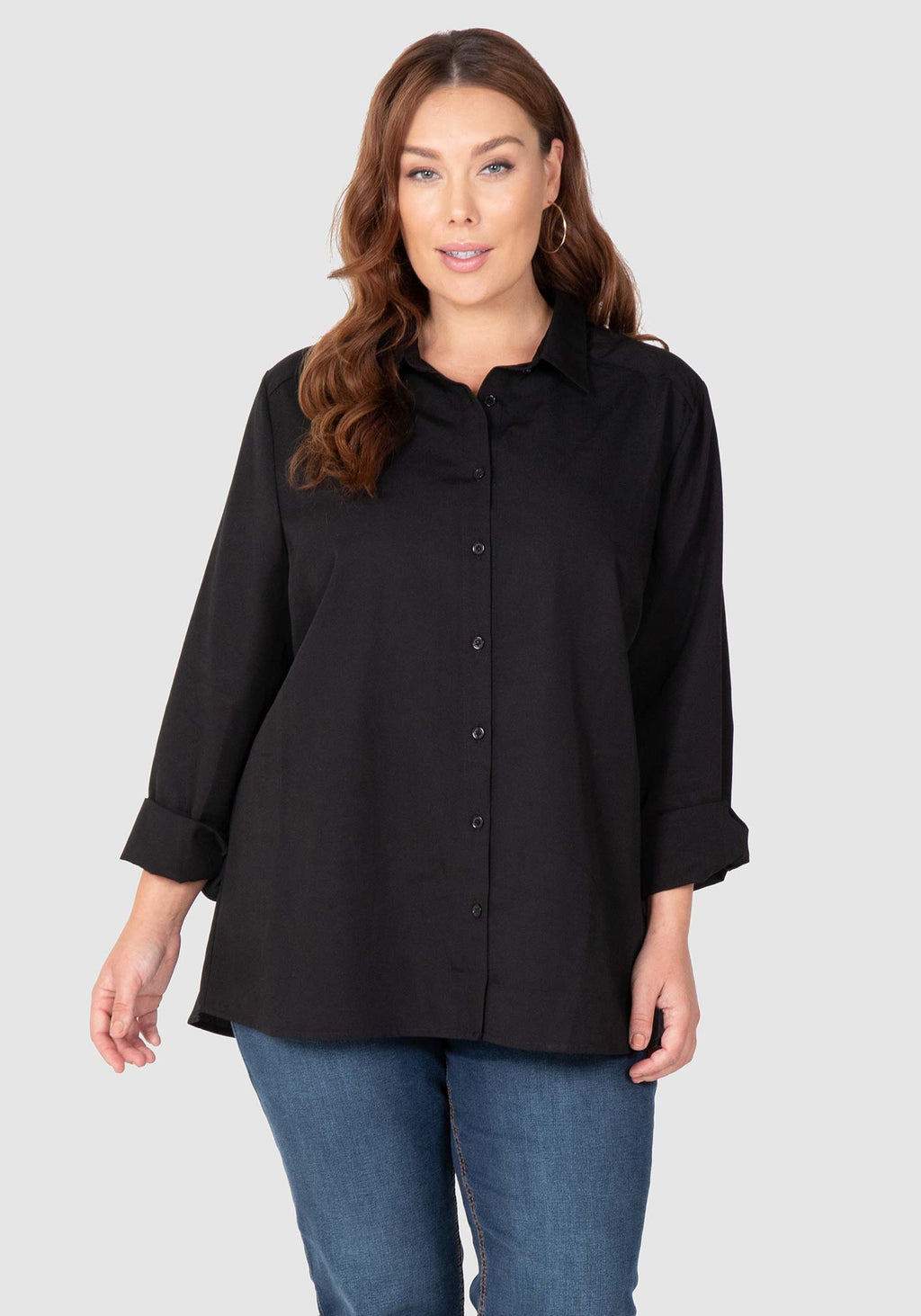Manhattan Cotton Overshirt - Black