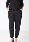 Flat front relaxed pant - Black