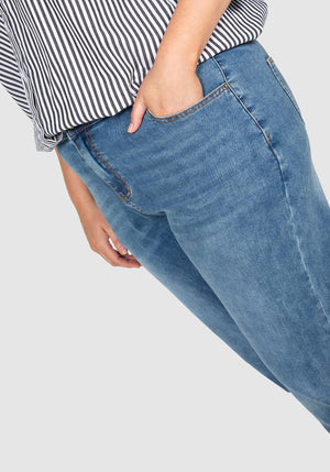 Lottie Slim Stretch Jeans - Mid Indigo