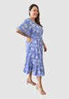 Juliet Print Midi Dress - Blue Blossom