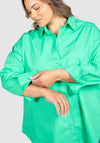 Bronte Cotton Overshirt   - green