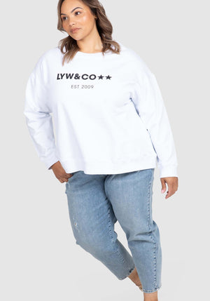 LYW & Co Logo Sweat Top - White