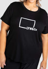 LYW & Co Foil Placement Print Tee - Black