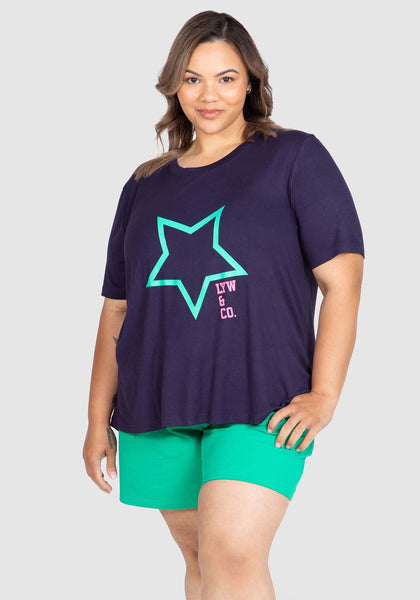 LYW & Co Star Print Tee
