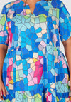 Luna Mosaic Print Dress - Mosaic Print