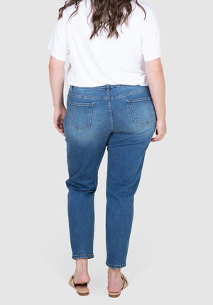 Milly Distressed Stretch Jeans  - Indigo