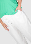 Grace Crop Linen Pants  - White